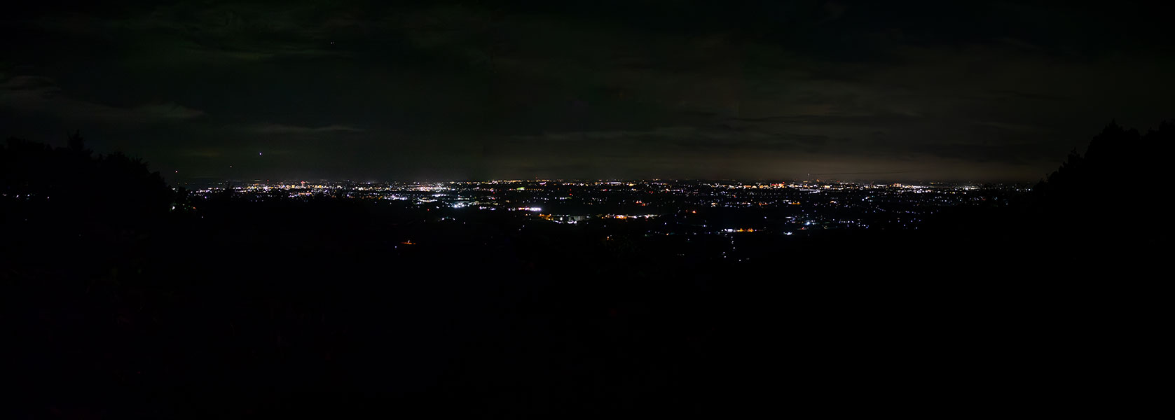 いやしの里キャンプ場 つくば方面の夜景